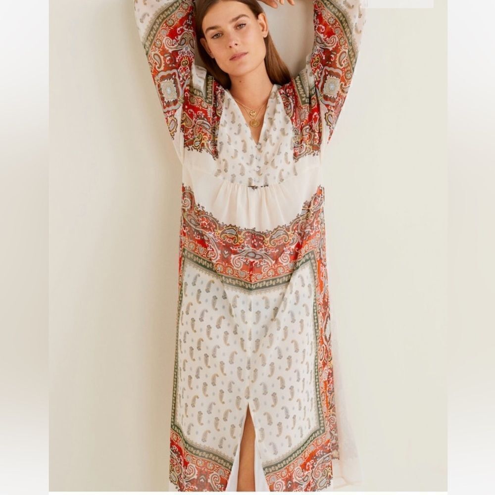 Mango paisley dress size small - Picture 3 of 15